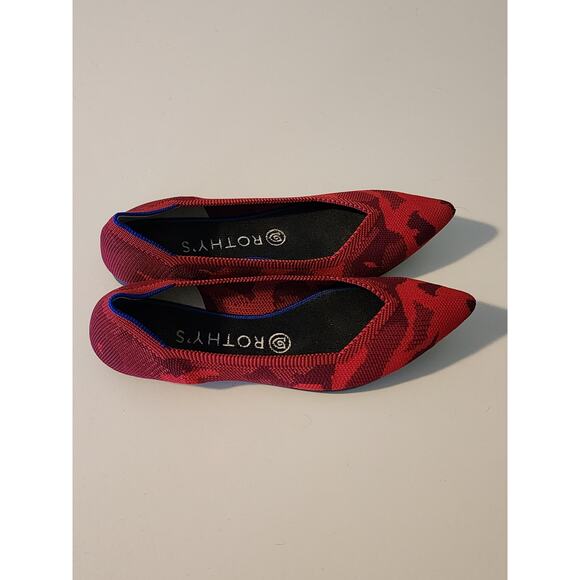 Rothy's Red Camo Points Size 8 - Picture 3 of 8